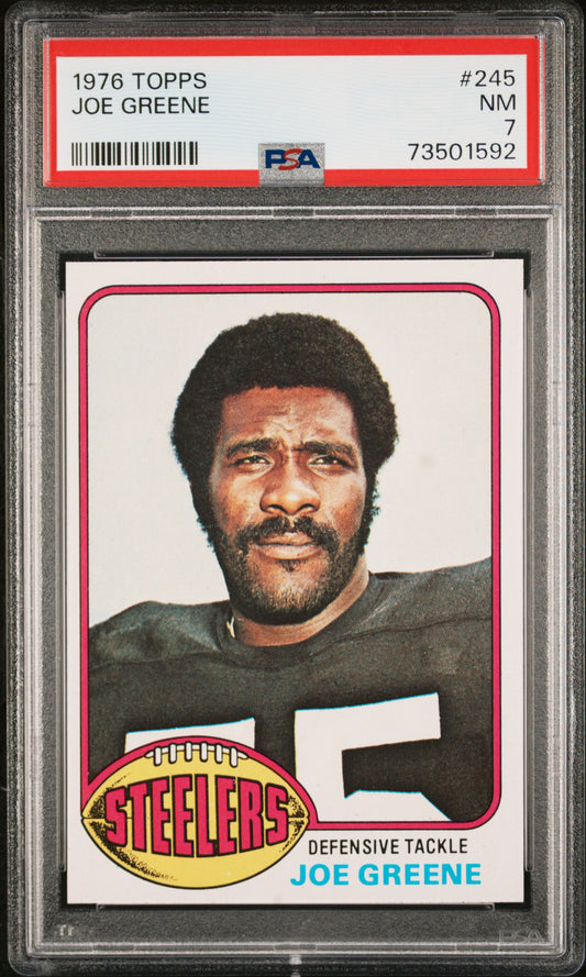 1976 Topps Football Joe Greene #245 Psa 7 73501592