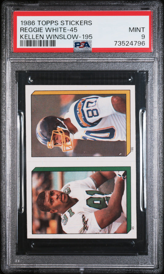 1986 Topps Stickers Football Reggie White-45 Psa 9 73524796