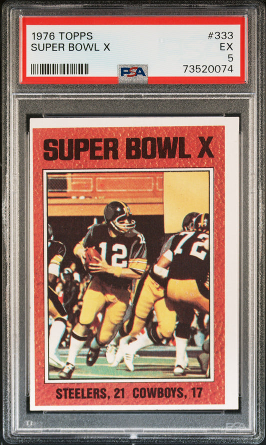 1976 Topps Football Super Bowl X #333 Psa 5 73520074