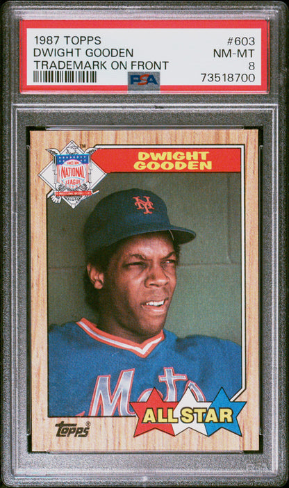 1987 Topps Baseball Dwight Gooden #603 Psa 8 73518700