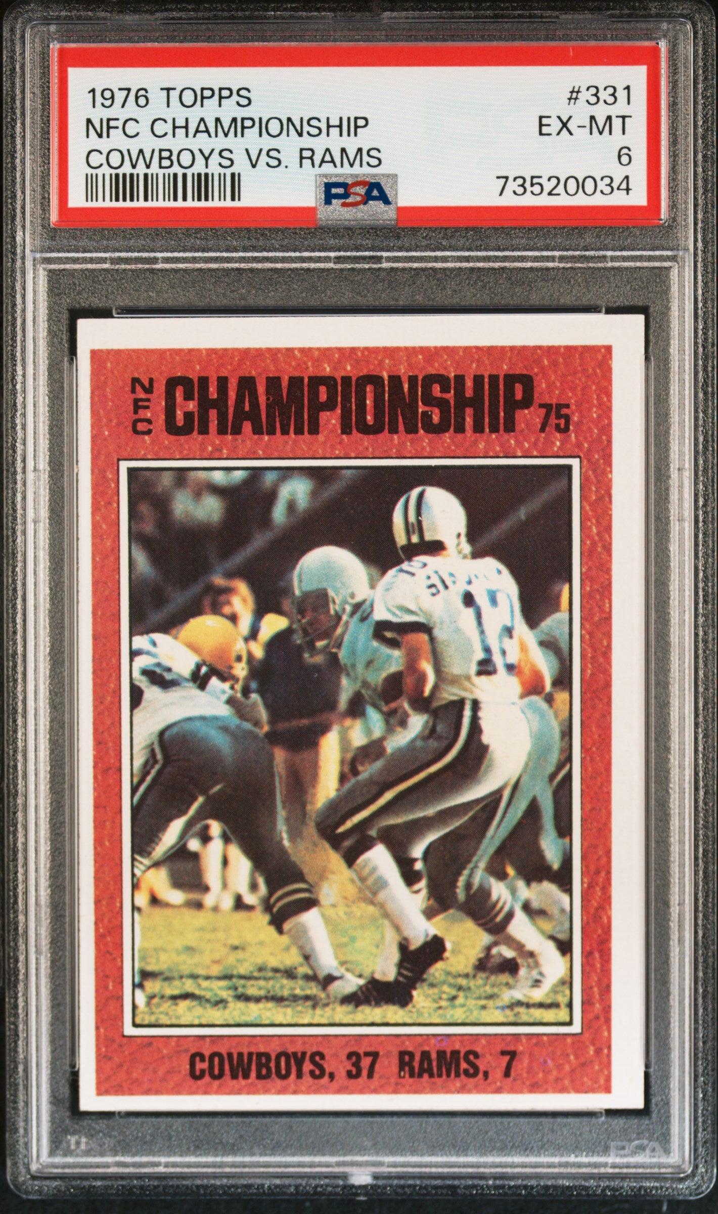 1976 Topps Football Nfc Championship #331 Psa 6 73520034