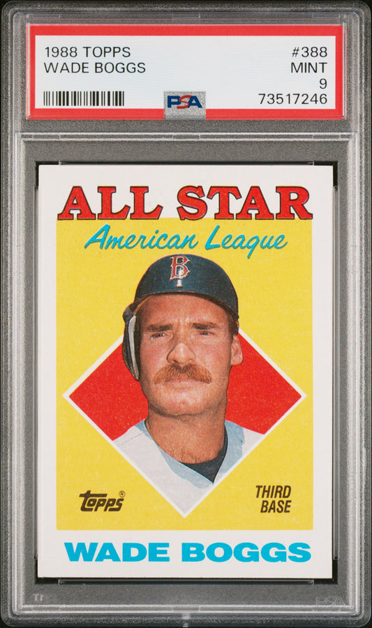 1988 Topps Baseball Wade Boggs #388 Psa 9 73517246