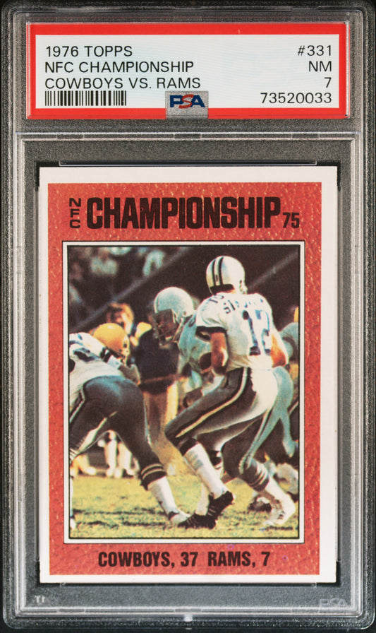 1976 Topps Football Nfc Championship #331 Psa 7 73520033