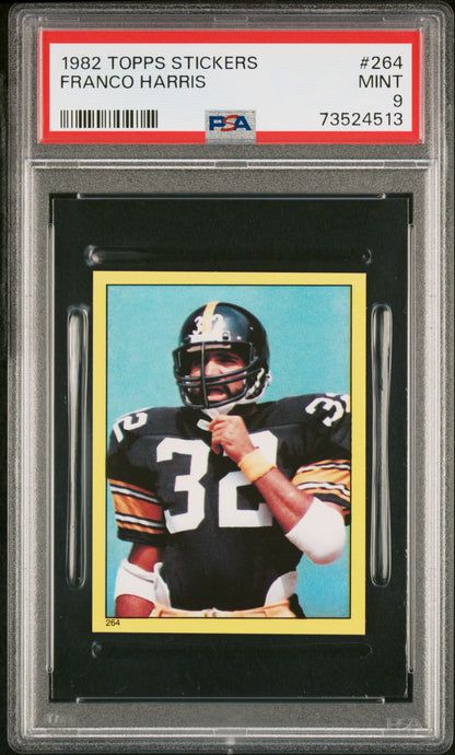 1982 Topps Stickers Football Franco Harris #264 Psa 9 73524513