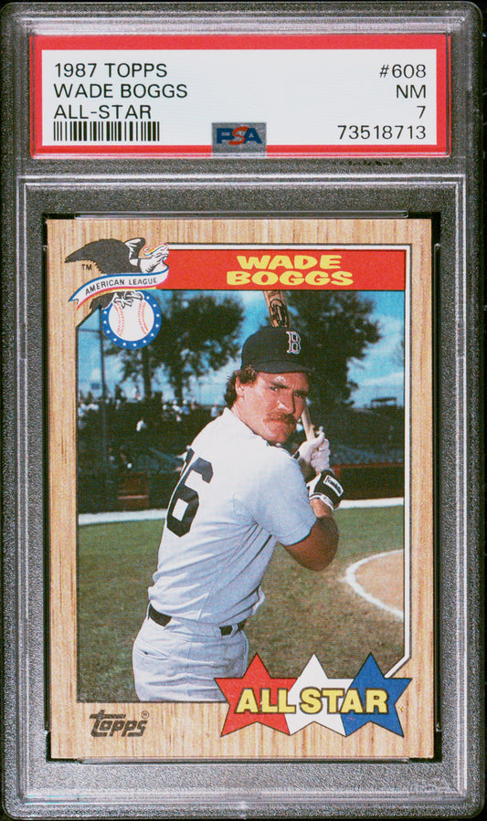 1987 Topps Baseball Wade Boggs #608 Psa 7 73518713