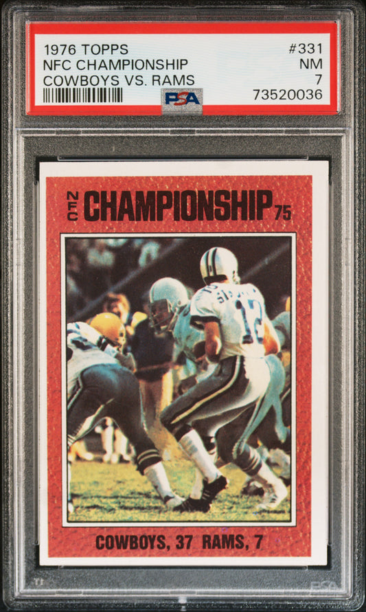 1976 Topps Football Nfc Championship #331 Psa 7 73520036