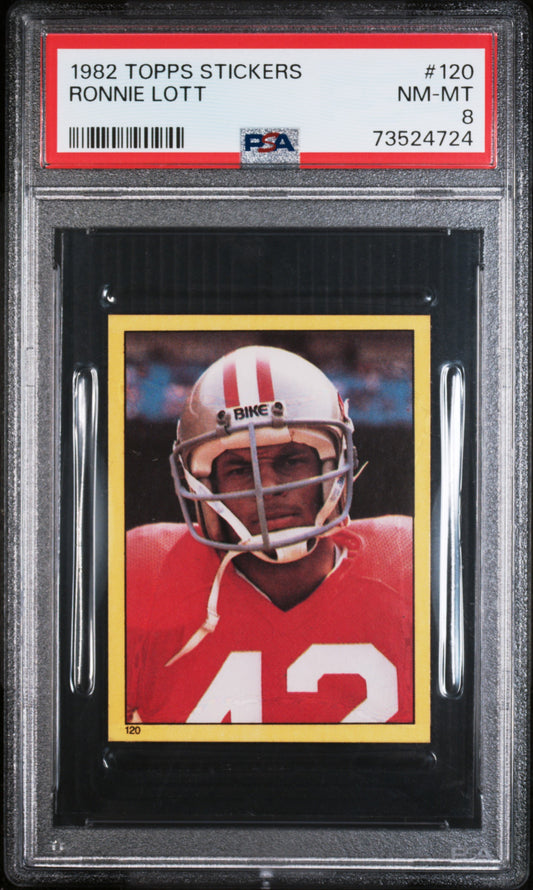 1982 Topps Stickers Football Ronnie Lott #120 Psa 8 73524724