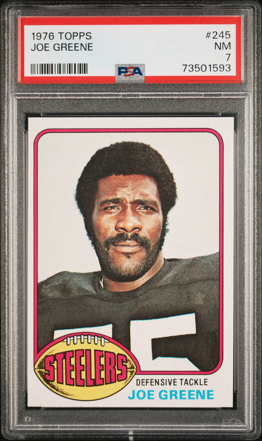 1976 Topps Football Joe Greene #245 Psa 7 73501593