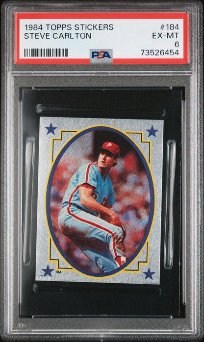 1984 Topps Stickers Baseball Steve Carlton #184 Psa 6 73526454
