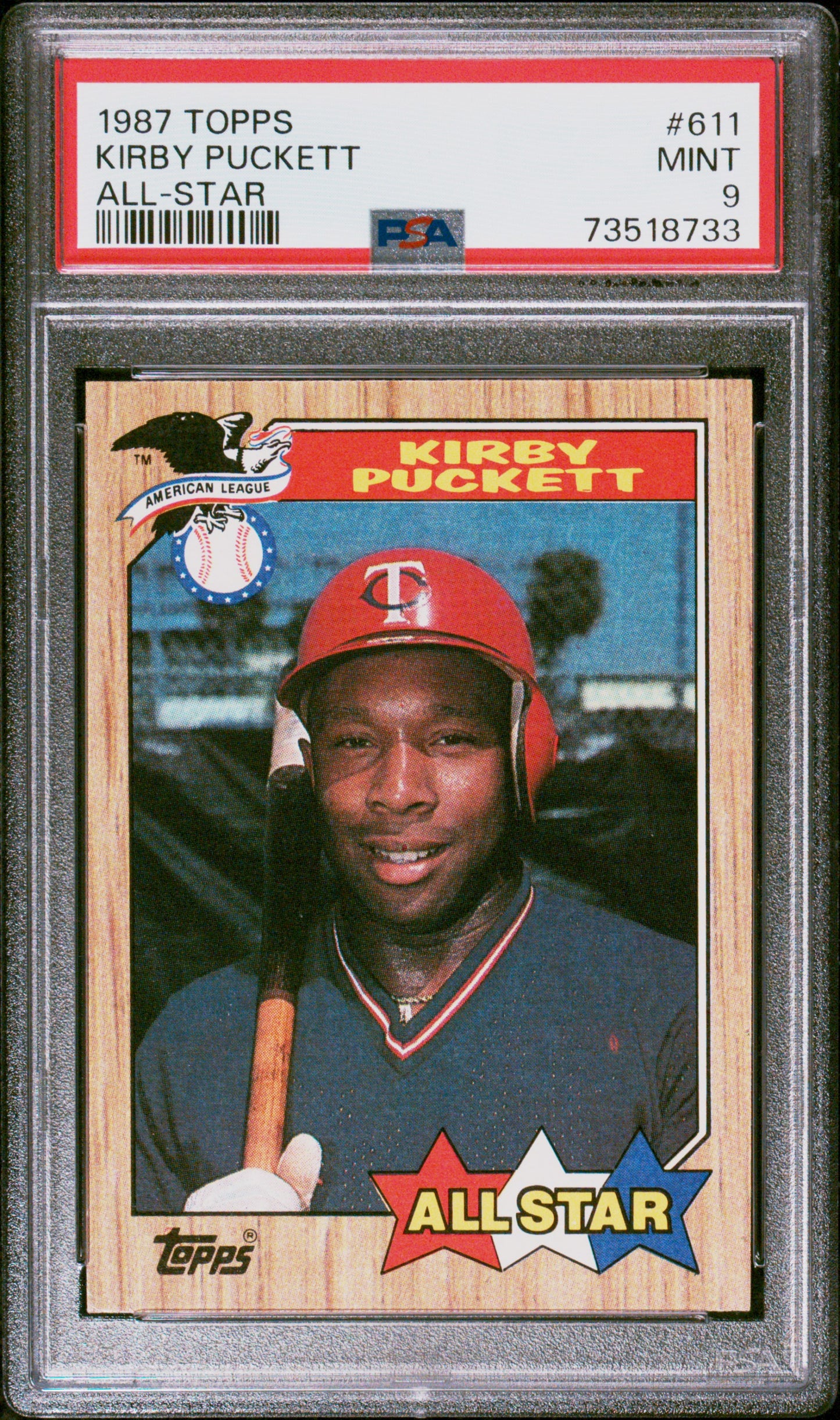 1987 Topps Baseball Kirby Puckett #611 Psa 9 73518733