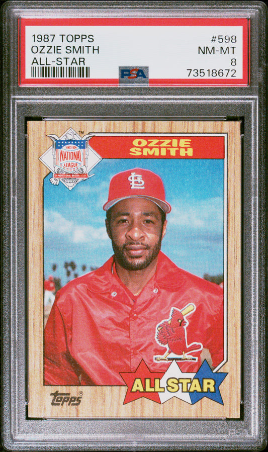 1987 Topps Baseball Ozzie Smith #598 Psa 8 73518672