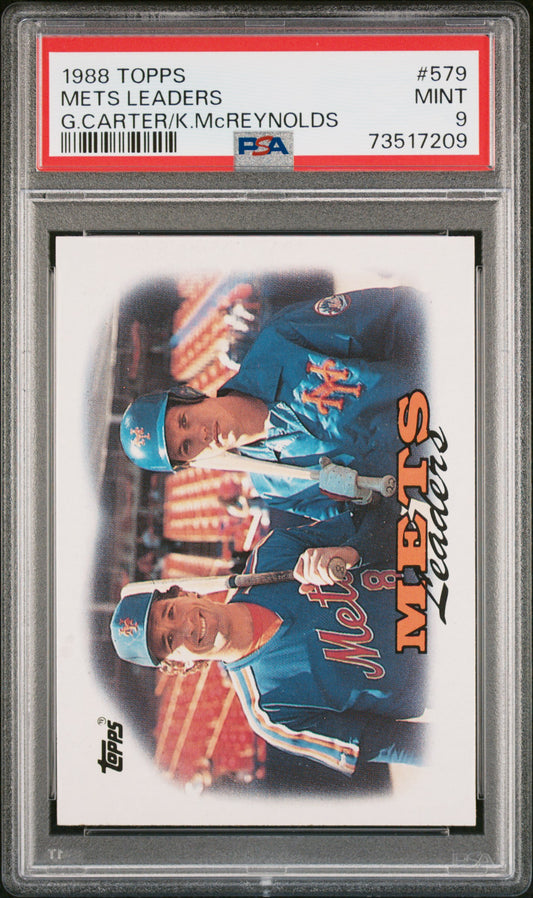 1988 Topps Baseball Mets Leaders #579 Psa 9 73517209