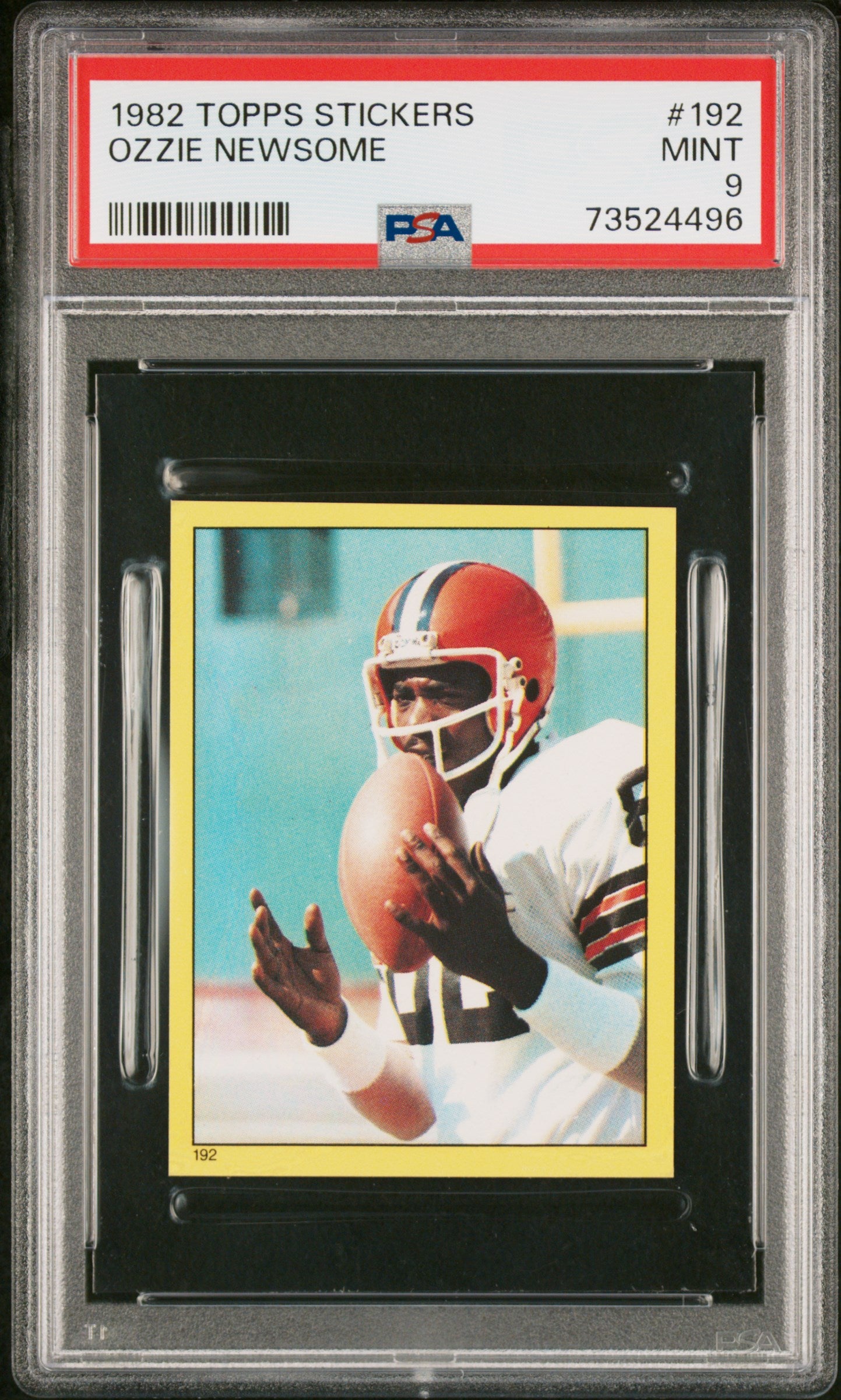 1982 Topps Stickers Football Ozzie Newsome #192 Psa 9 73524496