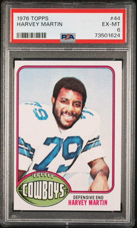 1976 Topps Football Harvey Martin #44 Psa 6 73501624