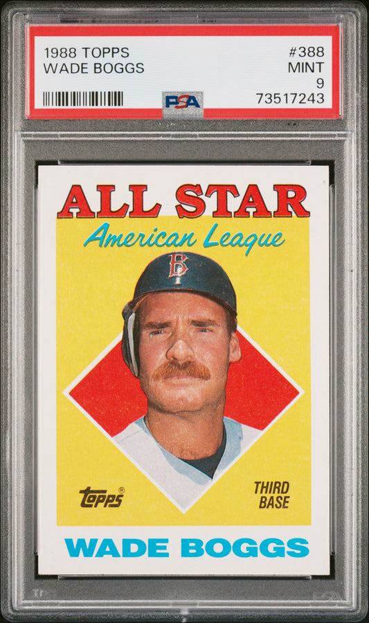 1988 Topps Baseball Wade Boggs #388 Psa 9 73517243