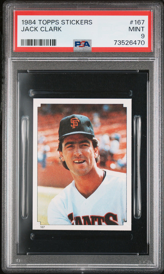 1984 Topps Stickers Baseball Jack Clark #167 Psa 9 73526470