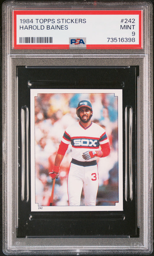 1984 Topps Stickers Baseball Harold Baines #242 Psa 9 73516398