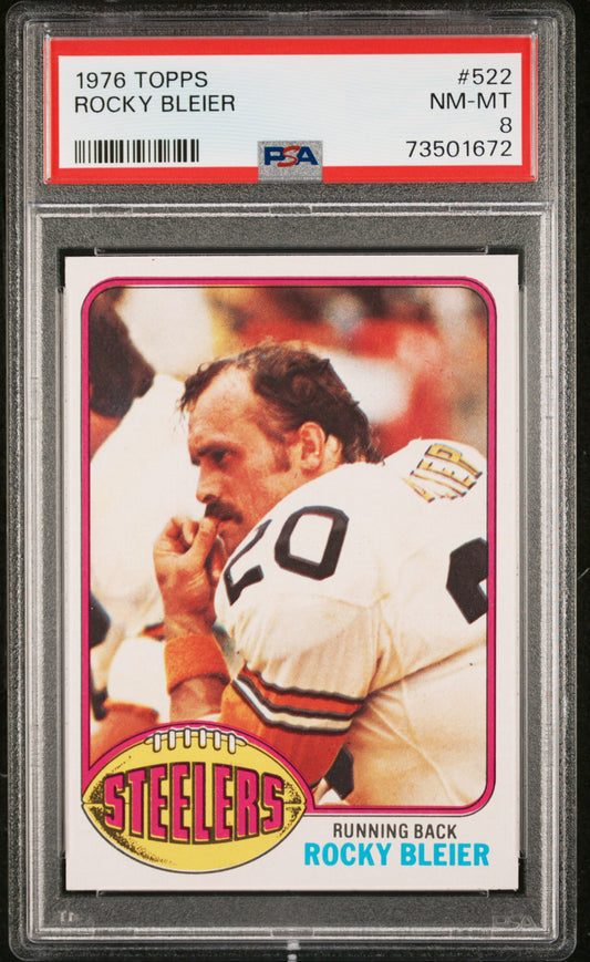 1976 Topps Football Rocky Bleier #522 Psa 8 73501672