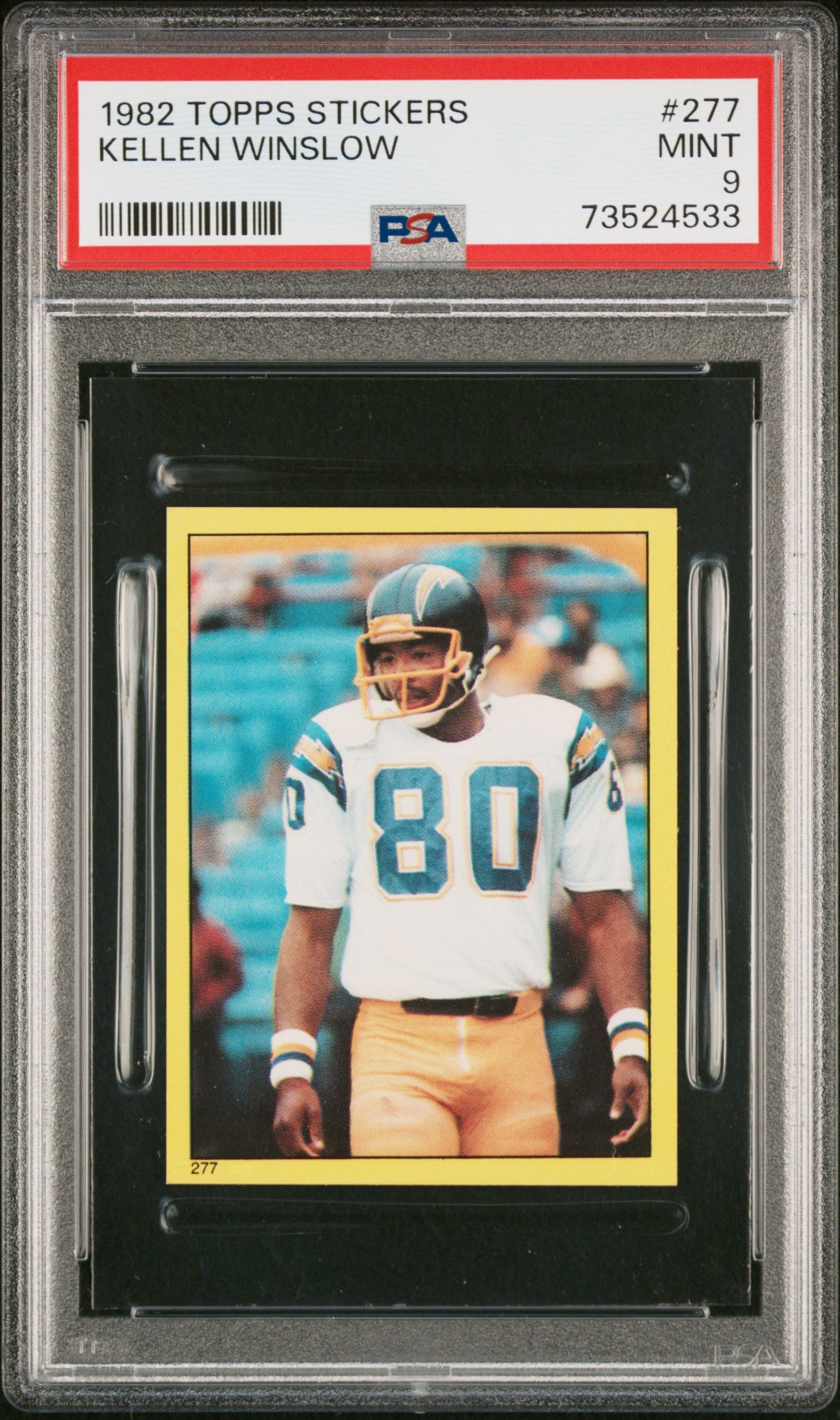 1982 Topps Stickers Football Kellen Winslow #277 Psa 9 73524533