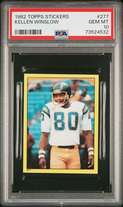 1982 Topps Stickers Football Kellen Winslow #277 Psa 10 73524532