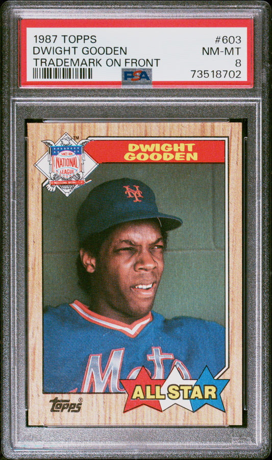 1987 Topps Baseball Dwight Gooden #603 Psa 8 73518702