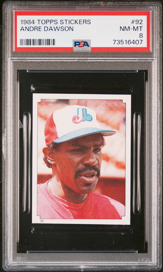 1984 Topps Stickers Baseball Andre Dawson #92 Psa 8 73516407