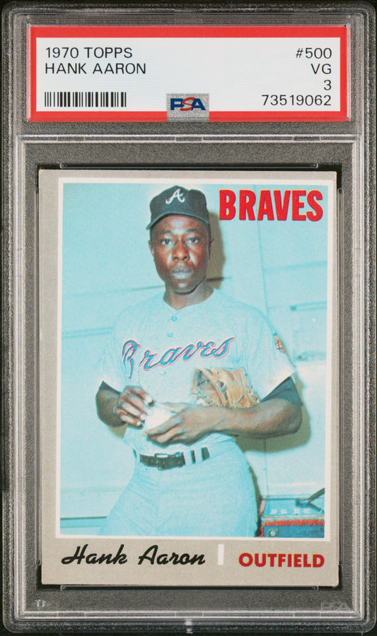 1970 Topps  Baseball Hank Aaron #500 Psa 3 73519062