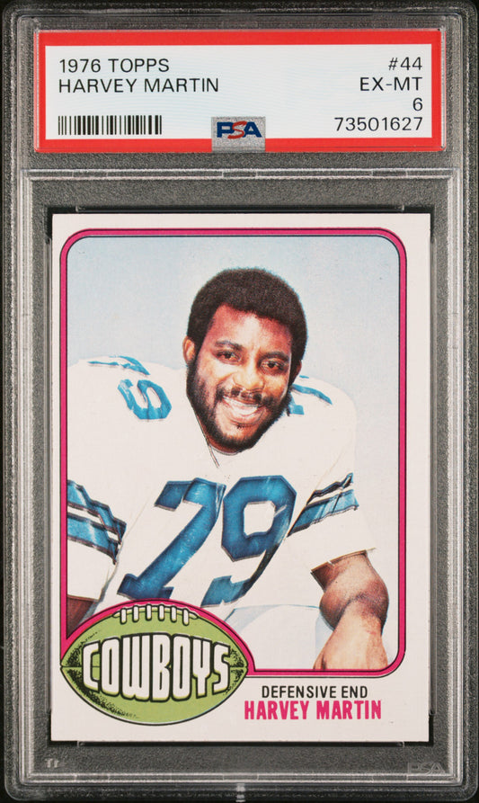 1976 Topps Football Harvey Martin #44 Psa 6 73501627