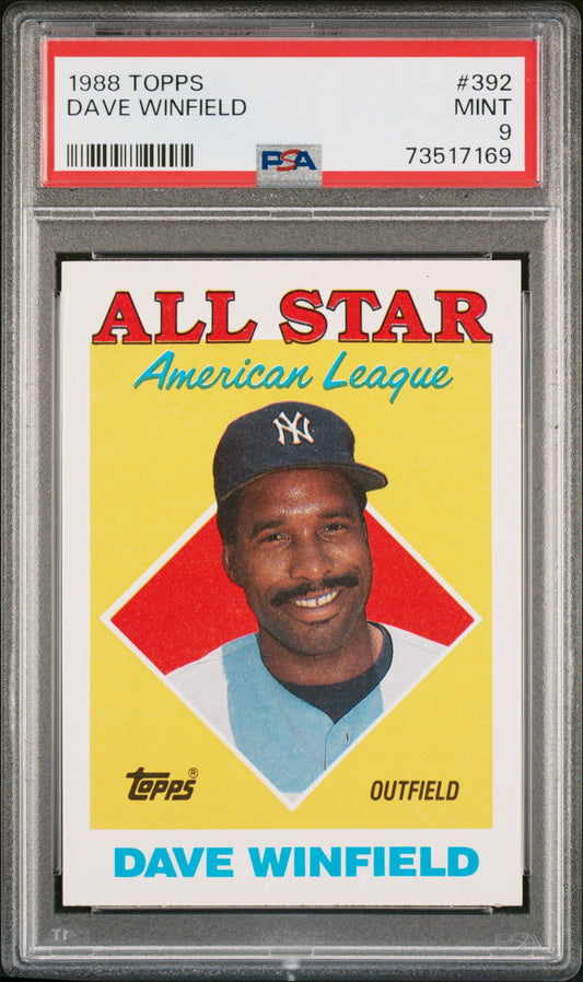 1988 Topps Baseball Dave Winfield #392 Psa 9 73517169