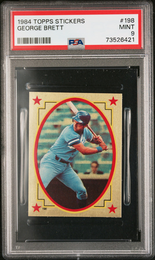 1984 Topps Stickers Baseball George Brett #198 Psa 9 73526421