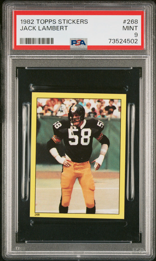 1982 Topps Stickers Football Jack Lambert #268 Psa 9 73524502