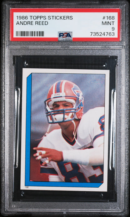 1986 Topps Stickers Football Andre Reed #168 Psa 9 73524763