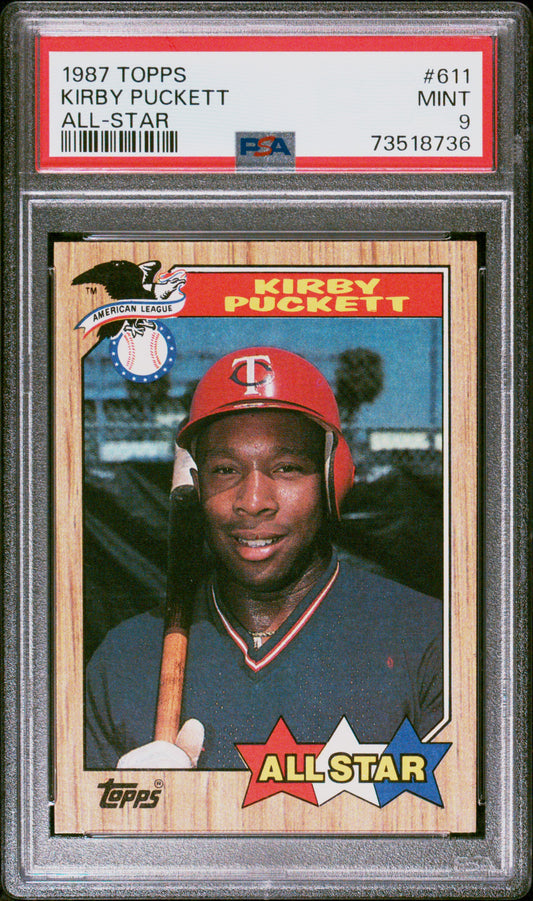 1987 Topps Baseball Kirby Puckett #611 Psa 9 73518736