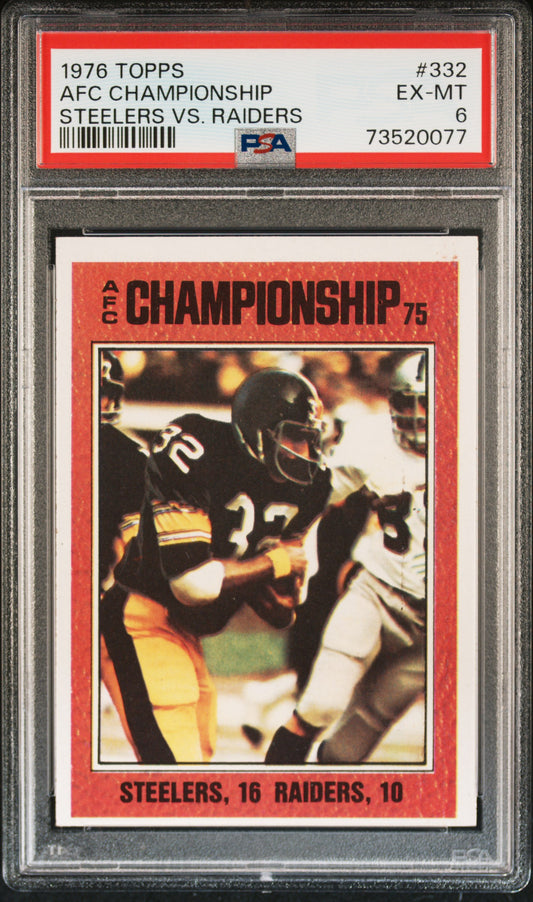 1976 Topps Football Afc Championship #332 Psa 6 73520077