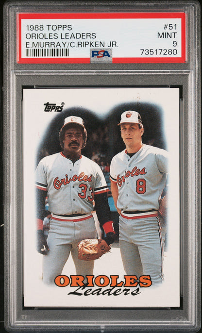 1988 Topps Baseball Orioles Leaders #51 Psa 9 73517280