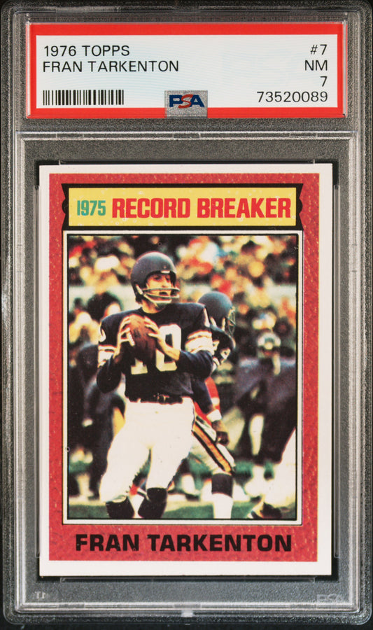 1976 Topps Football Fran Tarkenton #7 Psa 7 73520089