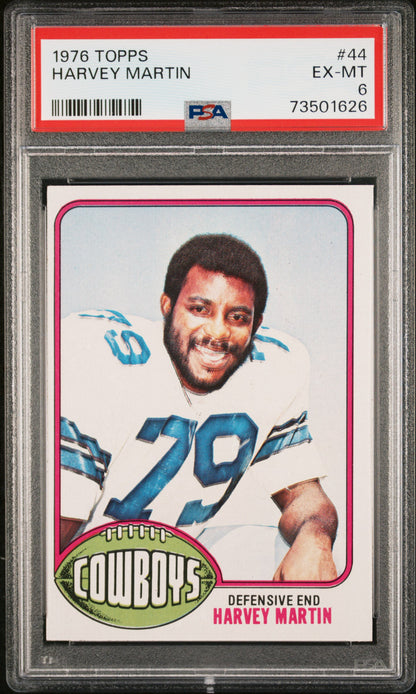 1976 Topps Football Harvey Martin #44 Psa 6 73501626