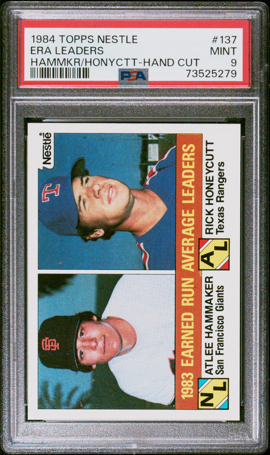 1984 Topps Nestle Hand Cut Baseball Era Leaders #137 Psa 9 73525279