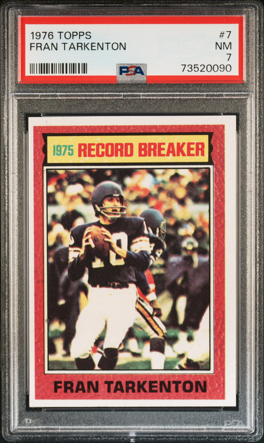 1976 Topps Football Fran Tarkenton #7 Psa 7 73520090