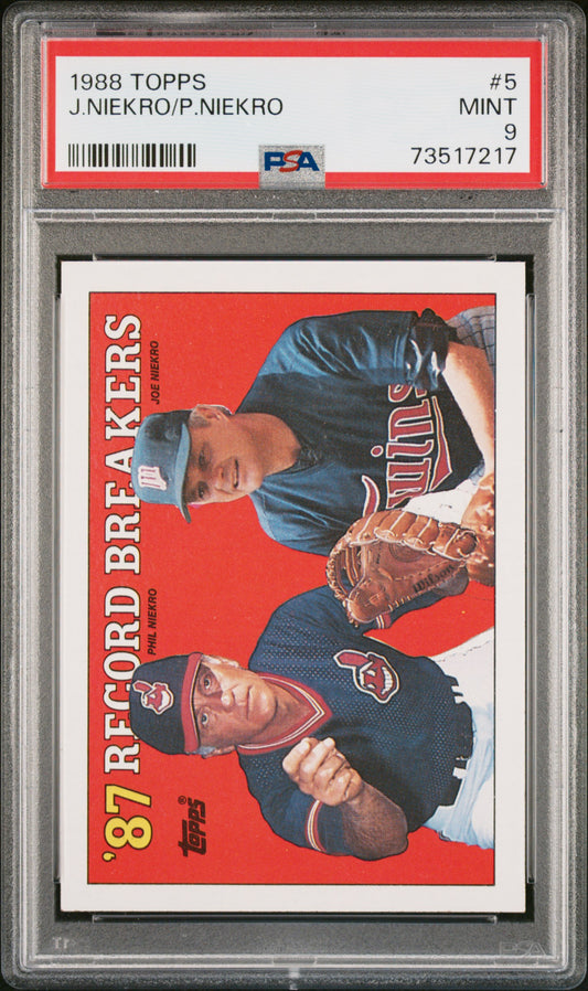 1988 Topps Baseball J/niekro/p/niekro #5 Psa 9 73517217