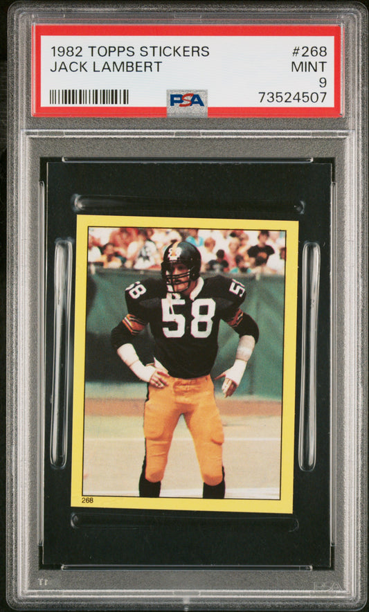 1982 Topps Stickers Football Jack Lambert #268 Psa 9 73524507