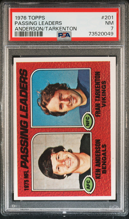 1976 Topps Football Passing Leaders #201 Psa 7 73520049