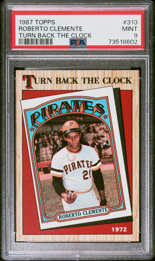 1987 Topps Baseball Roberto Clemente #313 Psa 9 73518602