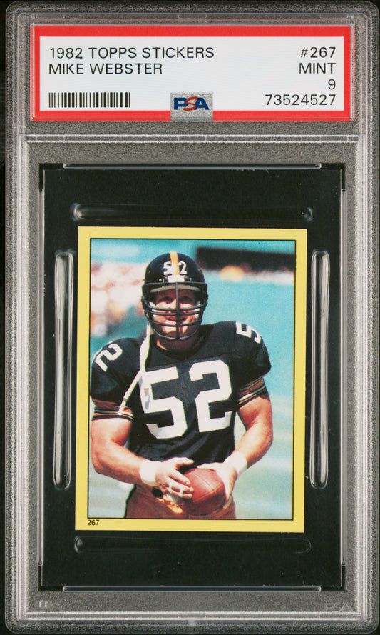 1982 Topps Stickers Football Mike Webster #267 Psa 9 73524527