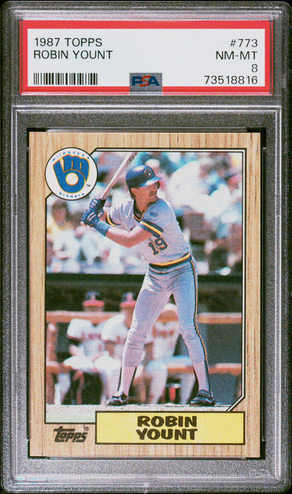 1987 Topps Baseball Robin Yount #773 Psa 8 73518816