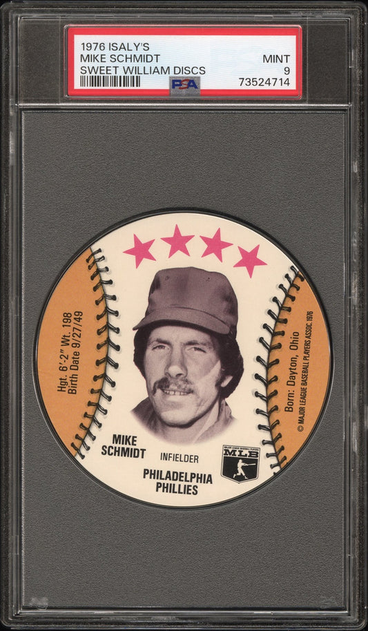 1976 Isaly's Sweet William Disc Baseball Mike Schmidt Psa 9 73524714