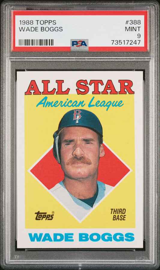 1988 Topps Baseball Wade Boggs #388 Psa 9 73517247