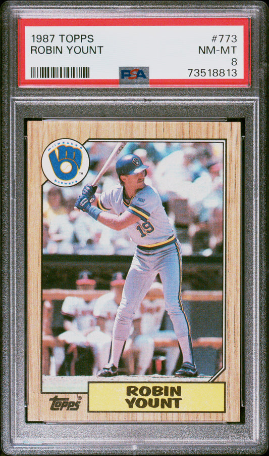 1987 Topps Baseball Robin Yount #773 Psa 8 73518813