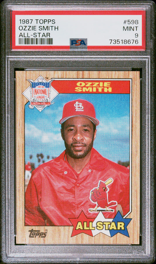 1987 Topps Baseball Ozzie Smith #598 Psa 9 73518676