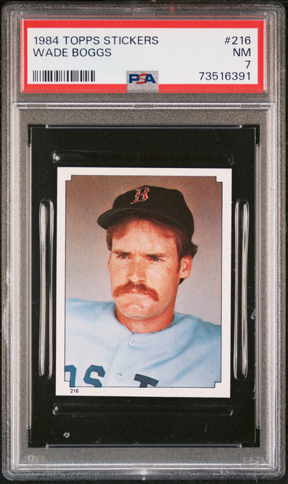 1984 Topps Stickers Baseball Wade Boggs #216 Psa 7 73516391